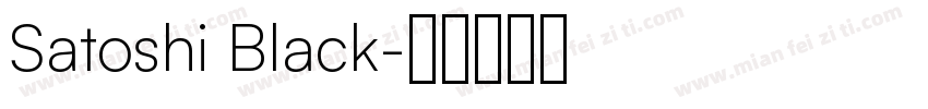 Satoshi Black字体转换